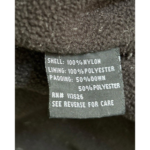 Cowgirl Hardware Quilted Down Puffer Vest Black Zip Logo Size XL Western Moto - Picture 8 of 8